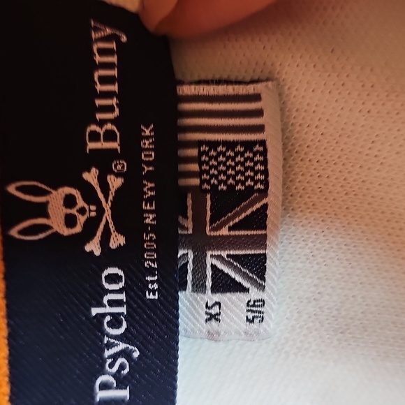 Psycho Bunny White and Orange Kids Polo Shirt - Picture 2 of 6